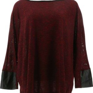WOMEN'S SIZE M TUNIC W/FAUX LEATHER CUFFS